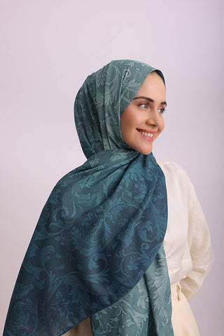 Ahenk Degrade Desenli Çift Taraflı Şal - Mint Turkuaz | Ayshara - Görsel 2