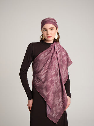 Yalaz Zebra Damask Desenli Çift Taraflı Şal - Gül Pembe | Ayshara - Görsel 2